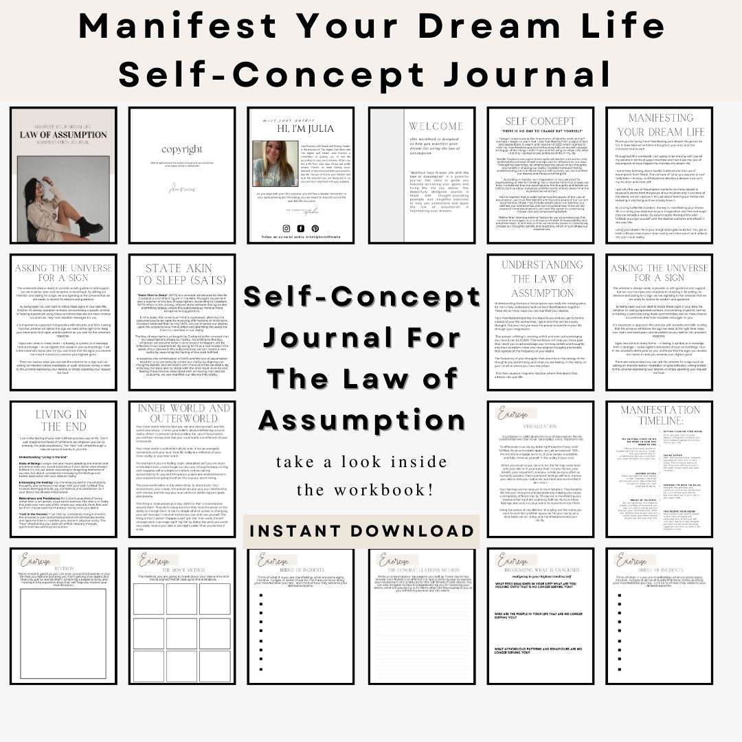 Self-Concept Journal and Workbook for the Law of Assumption