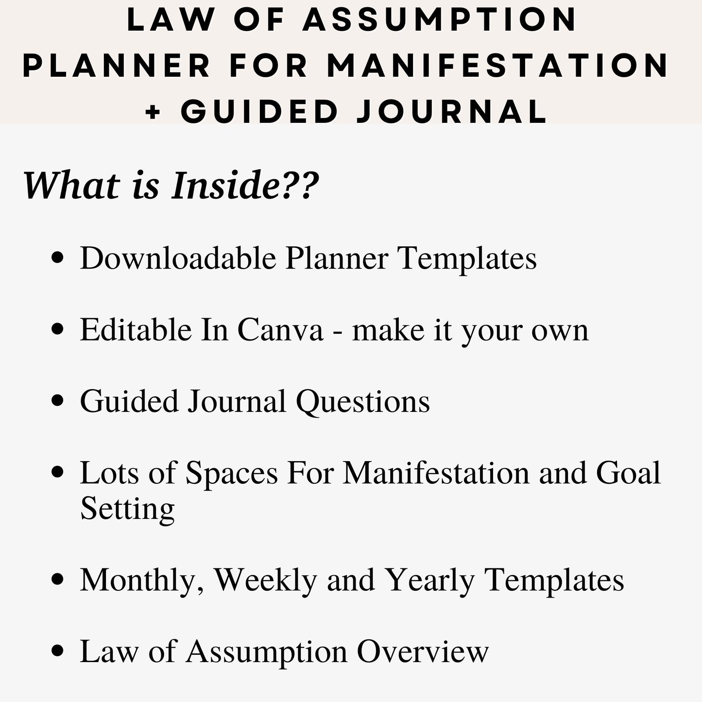 Law of Assumption Planner